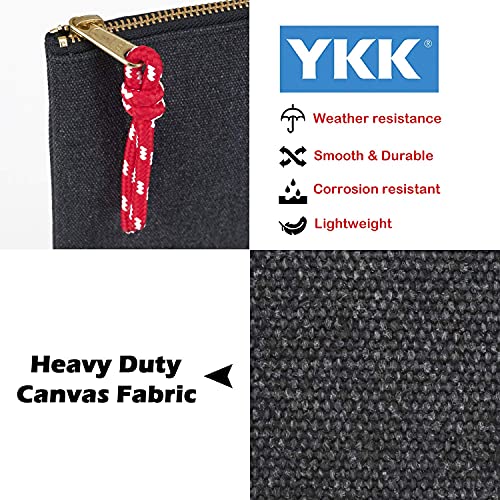 RE ROUGH ENOUGH Rough Enough Important Document Organizer Holder Safe File Folder Bag Letter Size with Zipper for Office School College Teacher Art Supplies Canvas - Image 5
