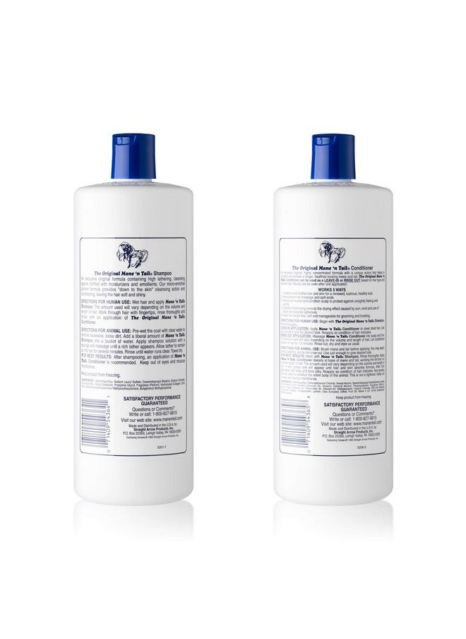 Mane 'n Tail Shampoo & Conditioner Combo Set (32 Oz Each) For Horses And Humans For A "Down To The Skin" Cleansing And Conditioning  - Image 2