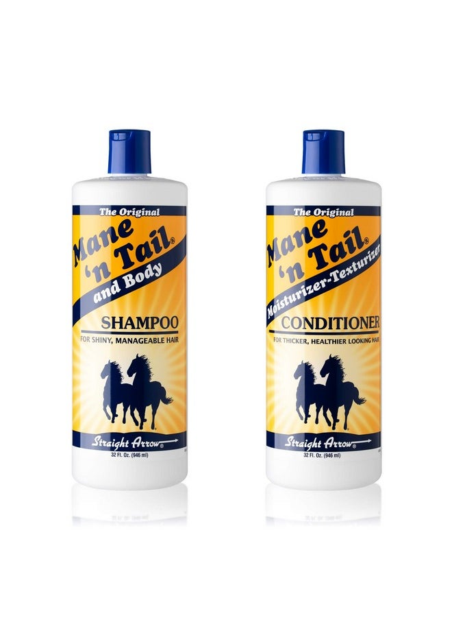 Mane 'n Tail Shampoo & Conditioner Combo Set (32 Oz Each) For Horses And Humans For A "Down To The Skin" Cleansing And Conditioning  - Image 1