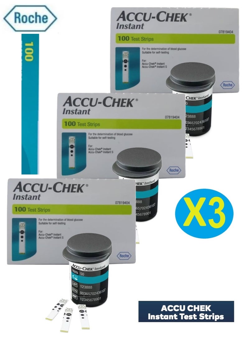 ACCU-CHEK Instant Original Accu Chek Instant Test Strip Set 100 Test (3 Pack)  - Image 1