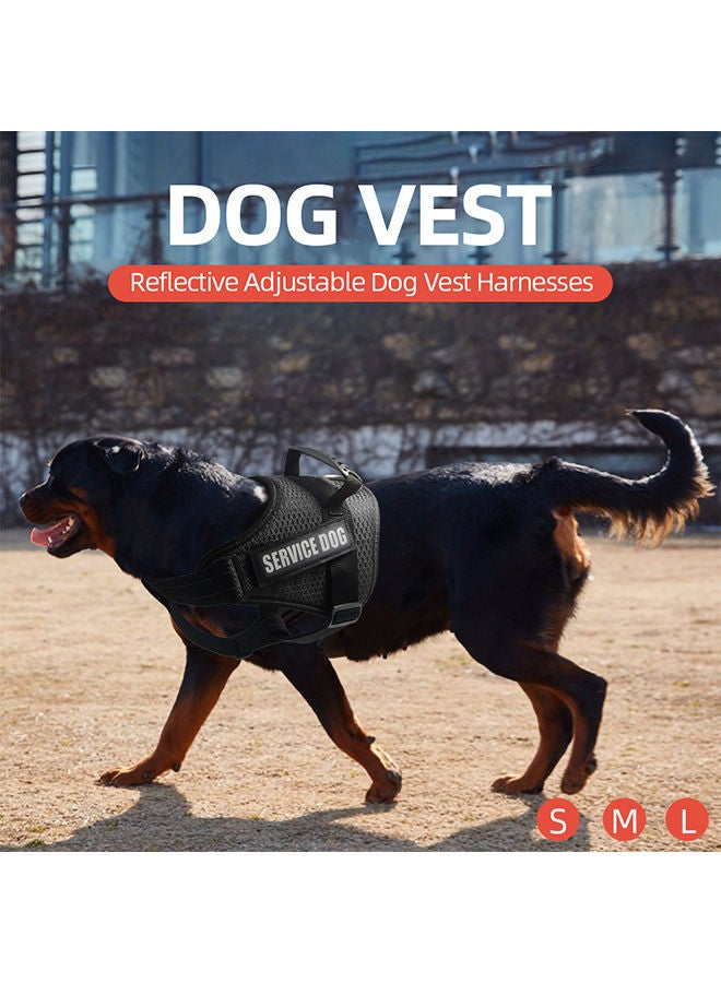 NIBEMINENT Adjustable Service Dog Harness Vest Black M - Image 3