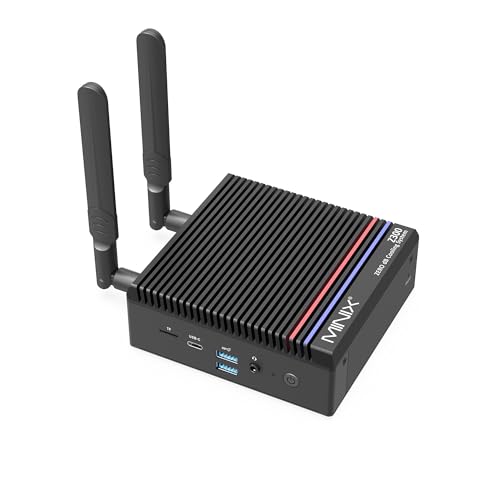 MINIX Fanless Windows 11 Pro Mini PC, Intel 12th Gen N300, NEO Z300-0dB 16GB DDR4, 512GB M.2 PCIe Gen3 x 4 SSD Micro Desktop Computer, 4K Dual Display/2.5G LAN, for Business Home Office Multi-Tasking - Image 1