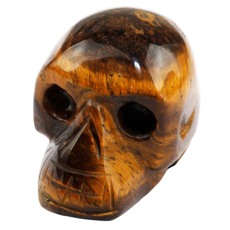 mookaitedecor 1 Inch Assorted Crystal Skull Sculpture Set of 5, Hand Carved Gemstone Statue Figurine Collectible Healing Reiki - Image 2