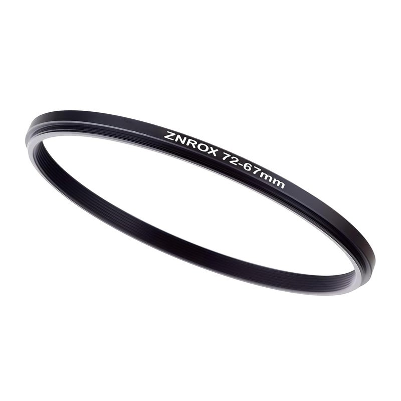ZINROX® 72mm to 67mm Step Down Lens Filter Adapter Ring, Set of 1 Piece - Size : 72mm to 67mm Stepping Ring Compatible with 72mm Lens Thread Size - Image 1