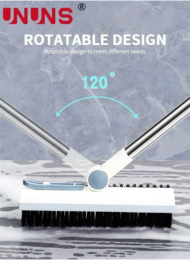 UNUNS Floor Scrub Brush 3 In 1,V-Shaped Brush Head With 180° Rotation Detachable Brush Head, Adjustable Long Handle,Tub And Tile Brush For Cleaning Bathroom,Patio,Kitchen,Wall And Deck  - Image 5