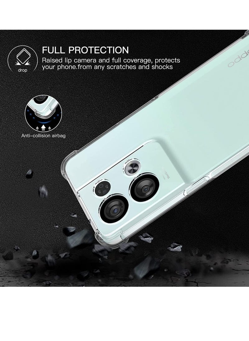 ELTRAZONE Case for OPPO Reno 8 5G Clear Case Cover Soft Flexible Transparent Silicone TPU Back Cover with Camera Protection and Shockproof Bumper - Image 3