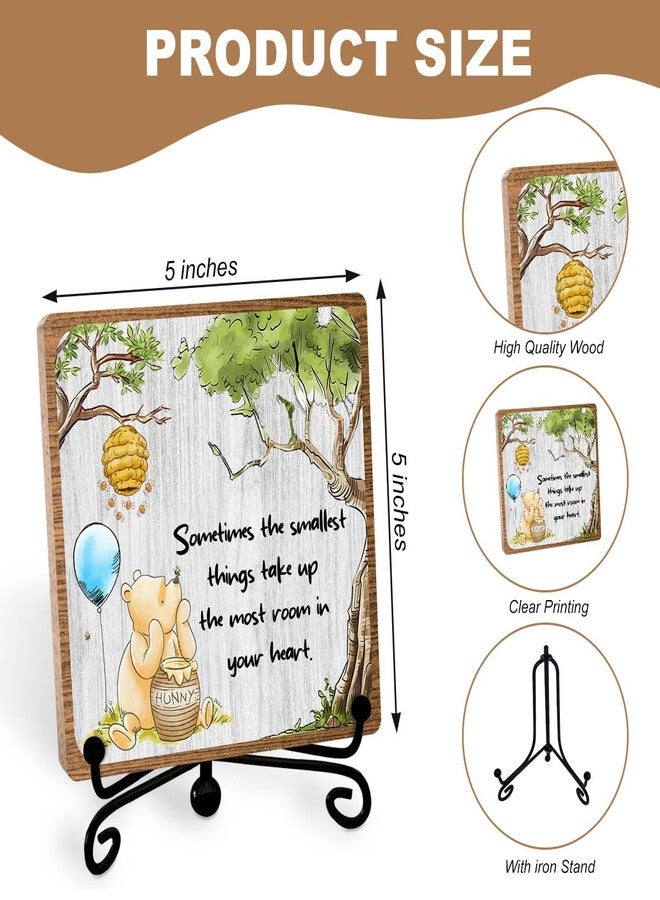 Toerifer Funny Winnie Inspirational Desk Decor, Funny Winnie Gifts for Women Men, Sometimes The Smallest Things Sign, Motivational Table Decorations Supplies, Winnie Desk Ornaments - Image 2