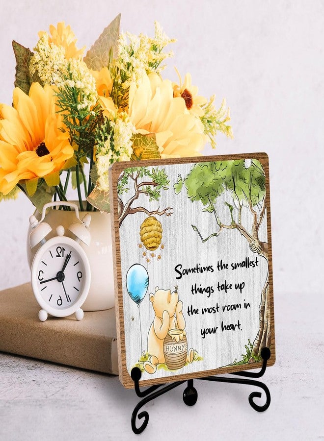 Toerifer Funny Winnie Inspirational Desk Decor, Funny Winnie Gifts for Women Men, Sometimes The Smallest Things Sign, Motivational Table Decorations Supplies, Winnie Desk Ornaments - Image 3