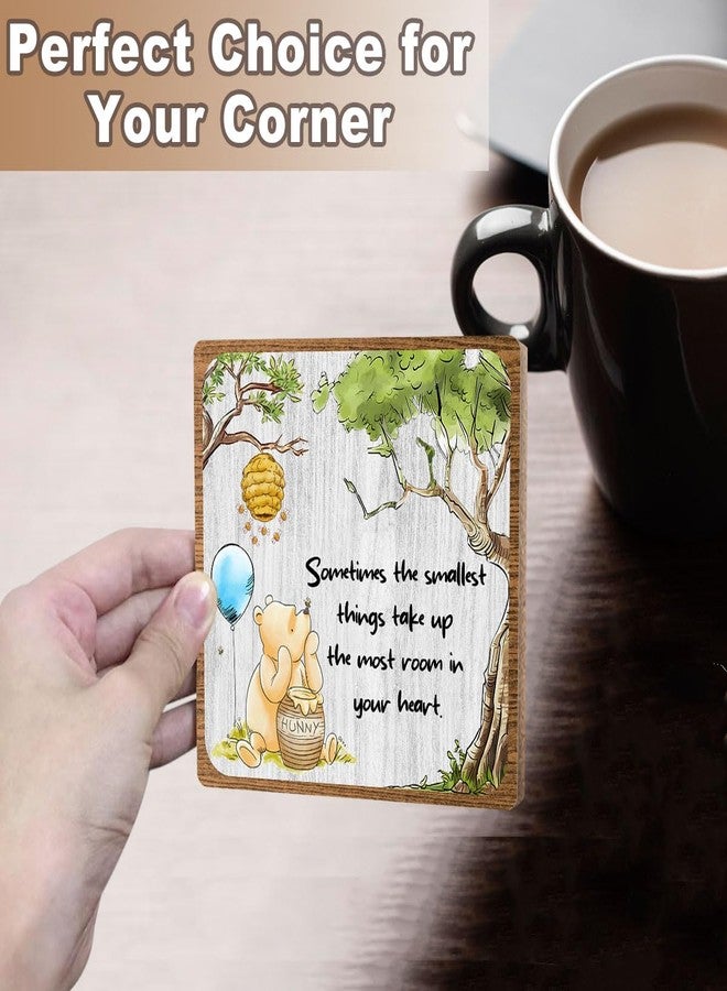 Toerifer Funny Winnie Inspirational Desk Decor, Funny Winnie Gifts for Women Men, Sometimes The Smallest Things Sign, Motivational Table Decorations Supplies, Winnie Desk Ornaments - Image 5