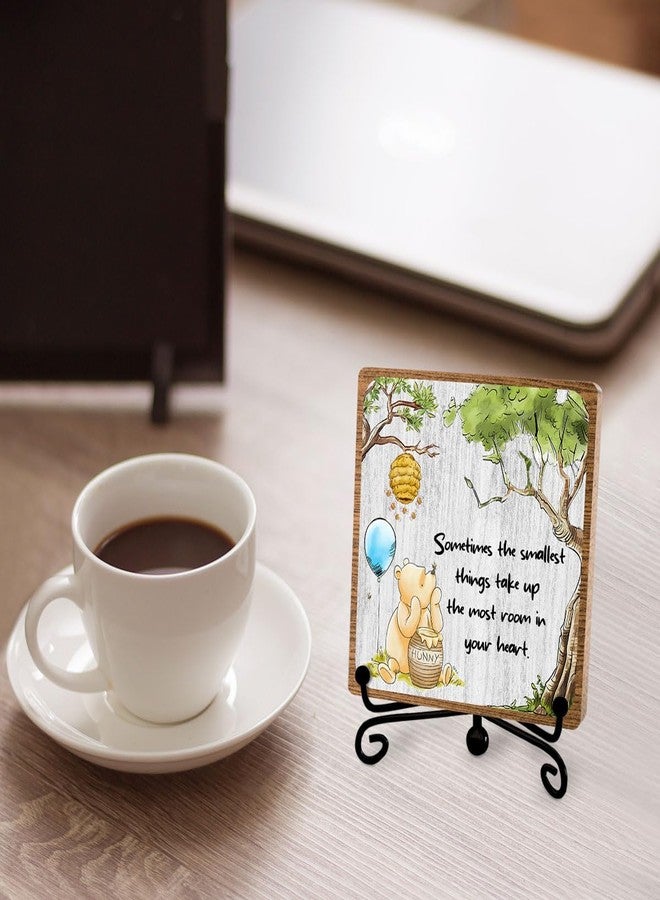 Toerifer Funny Winnie Inspirational Desk Decor, Funny Winnie Gifts for Women Men, Sometimes The Smallest Things Sign, Motivational Table Decorations Supplies, Winnie Desk Ornaments - Image 4