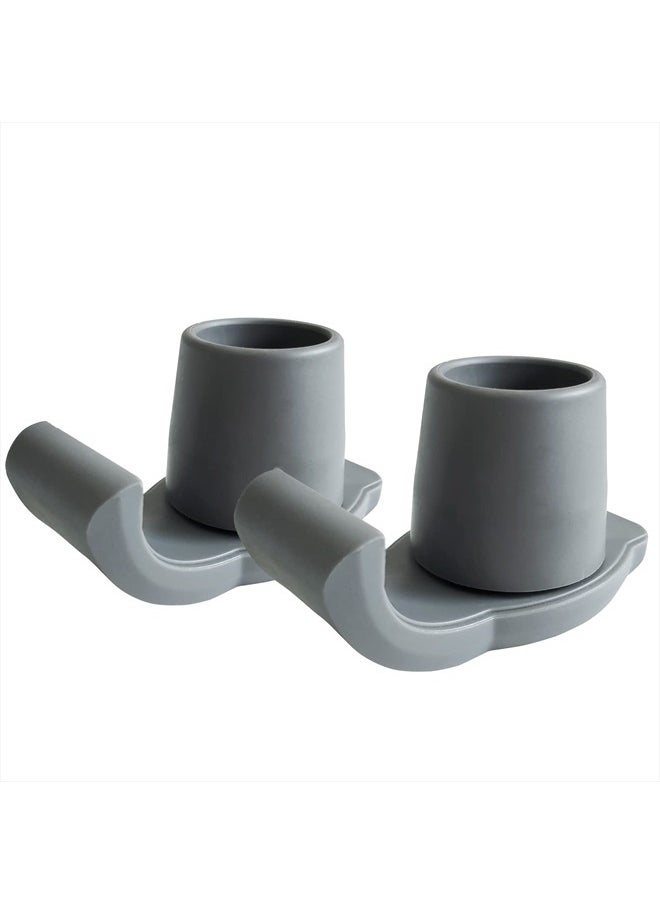 Aliseniors - Walker Ski Glides - 2 Pack Universal Fit Walker Accessories for Seniors Folding Walkers - Walker Feet Replacement, Gray - Image 1