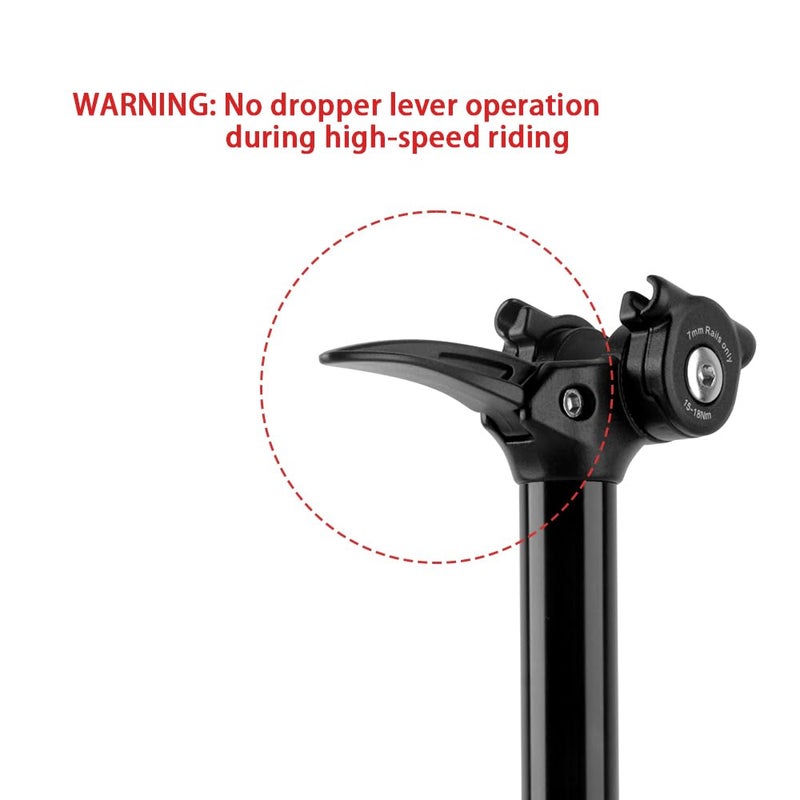 Bibike Dropper Seatpost 27.2/30.4/30.9/31.6mm x 410mm Length 130mm Travel Lightweight Seatpost - Image 4