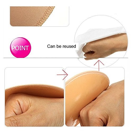 BIMEI Self-adhesive Reusable Padded Hip Sponge Hip Pad 500(M, Beige) - Image 5