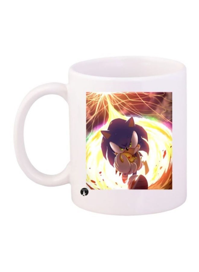 RYN Game Sonic Character Printed Mug White/Purple/Yellow