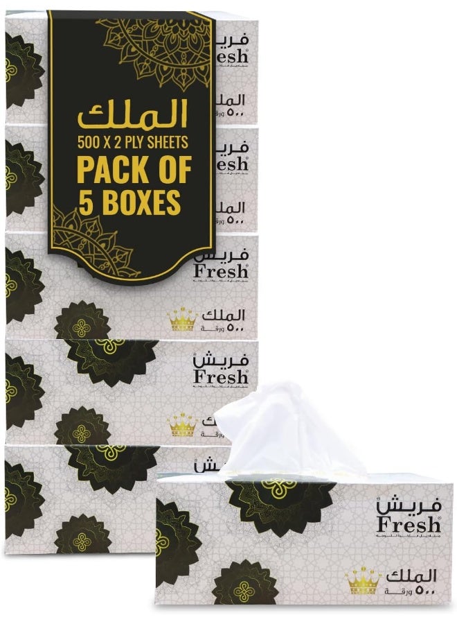 SNH Packing SNH Packing Fresh Facial Tissue (500x2) Ply Premium Tissue - Pack Of 5  - Image 1