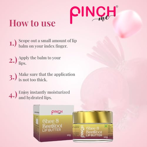 Pinch Me Ghee & Beetroot Lip Butter, 10g, Natural Moisture for Soft Lips - Image 4