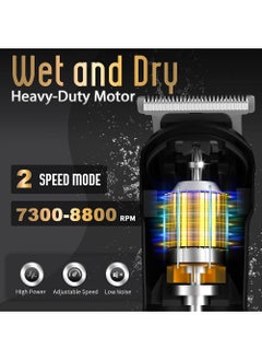YOUGE Shaving Machine for Men,Hair Trimmer for Men,Electric Hair Clippers Beard Razor Grooming Kit,Men's Shaver for Hair, Beard, Ears, Face, Nose Hair, Armpit Hair, etc.  - Image 5