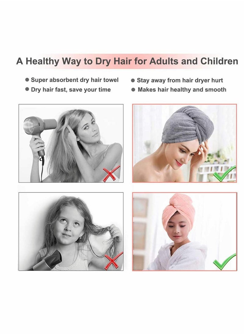 SYOSI Microfiber Hair Towel Wrap Set - Microfiber Hair Towel for Drying Curly, Long & Thick Hair with Makeup Headband for Women  - Image 4