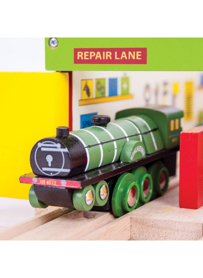 Bigjigs Rail Bigjigs Rail Flying Scotsman Toy Train - Compatible with Most Major Wooden Railway & Train Set Brands, Replica Bigjigs Trains, Bigjigs Train Accessories  - Image 5