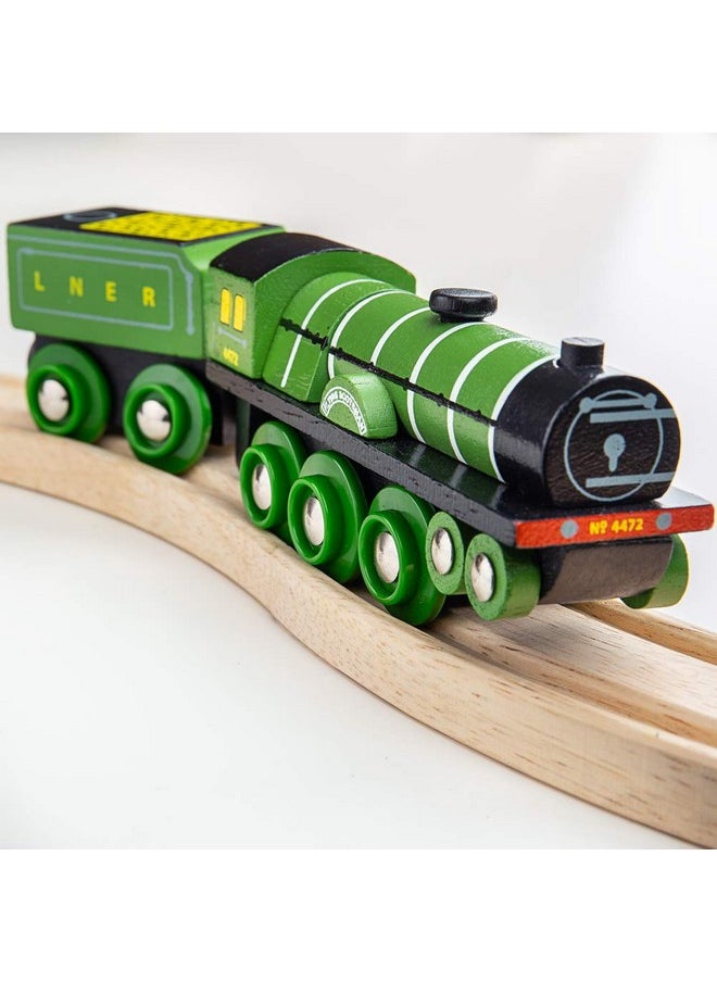 Bigjigs Rail Bigjigs Rail Flying Scotsman Toy Train - Compatible with Most Major Wooden Railway & Train Set Brands, Replica Bigjigs Trains, Bigjigs Train Accessories  - Image 3