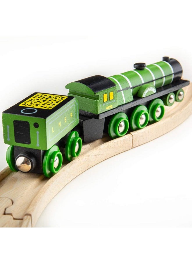 Bigjigs Rail Bigjigs Rail Flying Scotsman Toy Train - Compatible with Most Major Wooden Railway & Train Set Brands, Replica Bigjigs Trains, Bigjigs Train Accessories  - Image 2