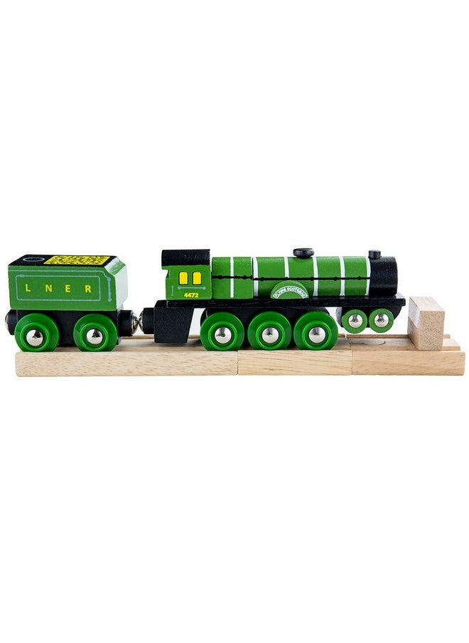 Bigjigs Rail Bigjigs Rail Flying Scotsman Toy Train - Compatible with Most Major Wooden Railway & Train Set Brands, Replica Bigjigs Trains, Bigjigs Train Accessories  - Image 1