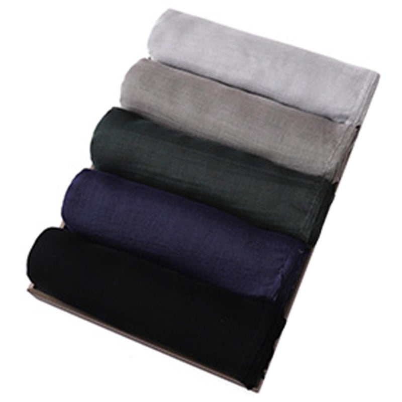 Piewag Viscose Hijab Scarf for Women Muslim Cotton Jersey Hijab Head Wrap Scarves Fashion Long Scarf Shawls Black - Image 5