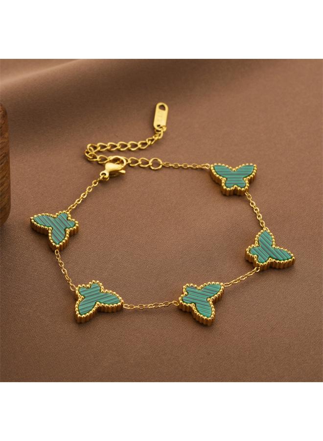 European And American Jewelry All-match Titanium Steel Bracelet Korean Bohemian Elegant Titanium Steel Non-fading Bracelet Female Jewelry