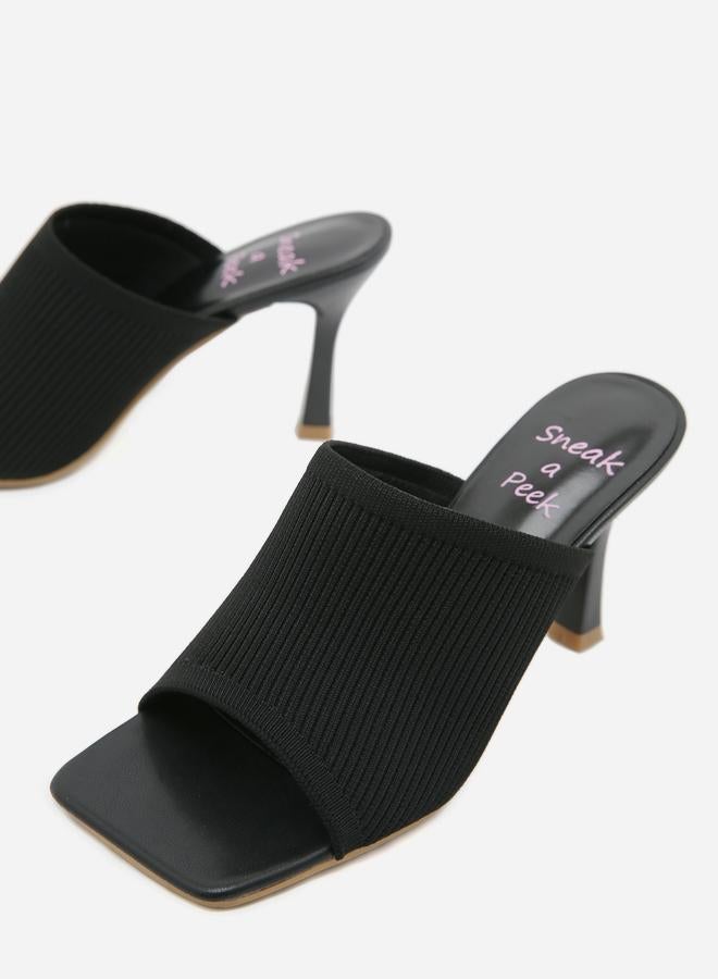 Sneak-a-Peek Wide Strap Stiletto Heel Sandals - Image 4