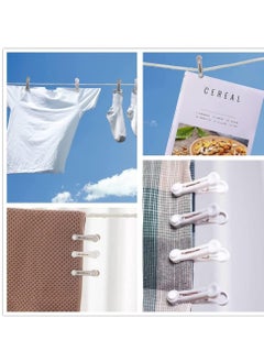SYOSI Chip Clips Plastic Clothespins Bag Clips for Food Packages Towel Laundry Sock Clothes Pins Non-Slip Grip Refrigerator Bread Bags Snack Bags 16 Pack  - Image 2