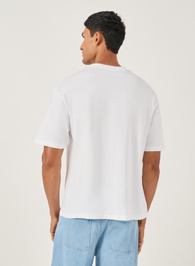 Styli Embroidered Oversized Round Neck T-Shirt  - Image 4
