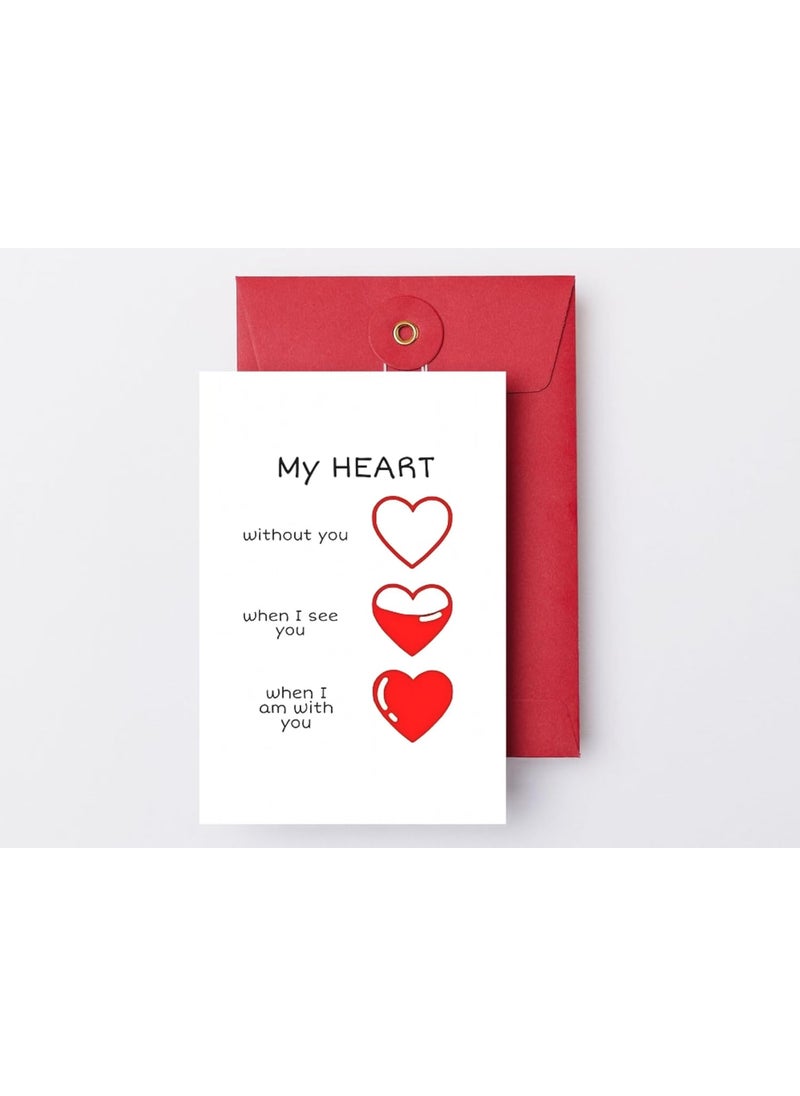 NorthLand Northland My Heart Greeting Card for Valentine's Day, Anniversary, and other special occasions for Girlfriend, Boyfriend, Husband, and Wife | Greeting Card for Anniversary | Valentine Day Greeting Card  - Image 1