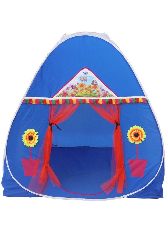 HomeCute HOMECUTE Foldable Popup Play Tent House for Kids,Outdoor & Indoor Use, 3 Year to 12 Years 110 x 110 x 120 cm (Blue)  - Image 3