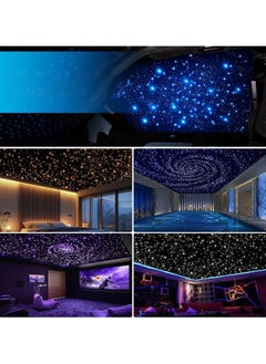 RGBW 16W Fiber Optic Star Ceiling Light, 200 Strands, APP & Remote Control, Sound Activated, 2m for Car & Home Decoration
