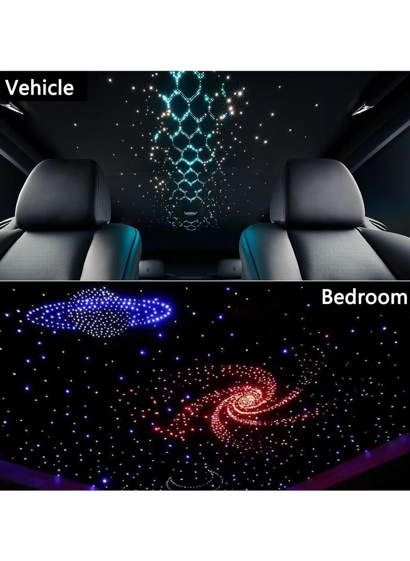 Generic - RGBW 16W Fiber Optic Star Ceiling Light, 200 Strands, APP & Remote Control, Sound Activated, 2m for Car & Home Decoration - Image 1
