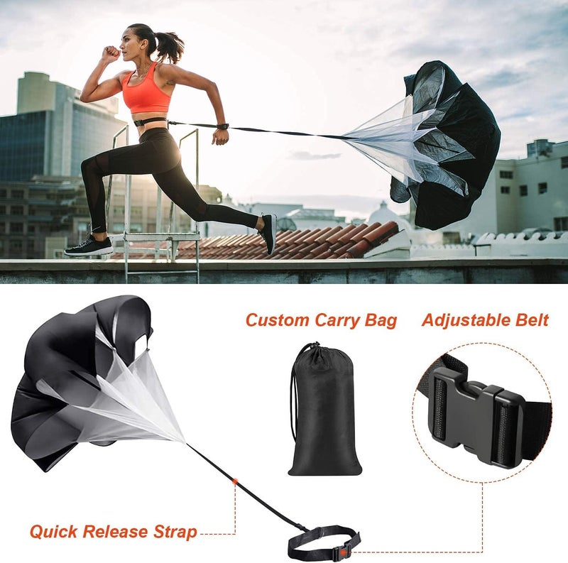 X-UMEUS Agility Ladder Speed Training Equipment Set - 20ft Ladder, 12 Soccer Cones, 4 Hurdles, Jump Rope, Running Parachute - Image 5