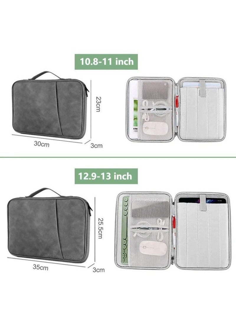 Tablet Sleeve Case for 10.9 inch New iPad / 11 inch iPad Pro / 10.2 inch iPad / 10.9" iPad Air / 10.5 inch iPad Pro Air, Galaxy Tab A8 10.5" Protective Bag, Fit Apple Smart Keyboard, Dark Grey - Image 2