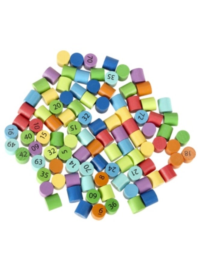 3-in-1 Wooden Multiplication Board Game - Educational Math Learning Toy with Numbers 1-100, Colorful Practice Grid. - Image 3