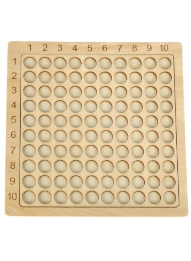 3-in-1 Wooden Multiplication Board Game - Educational Math Learning Toy with Numbers 1-100, Colorful Practice Grid. - Image 5