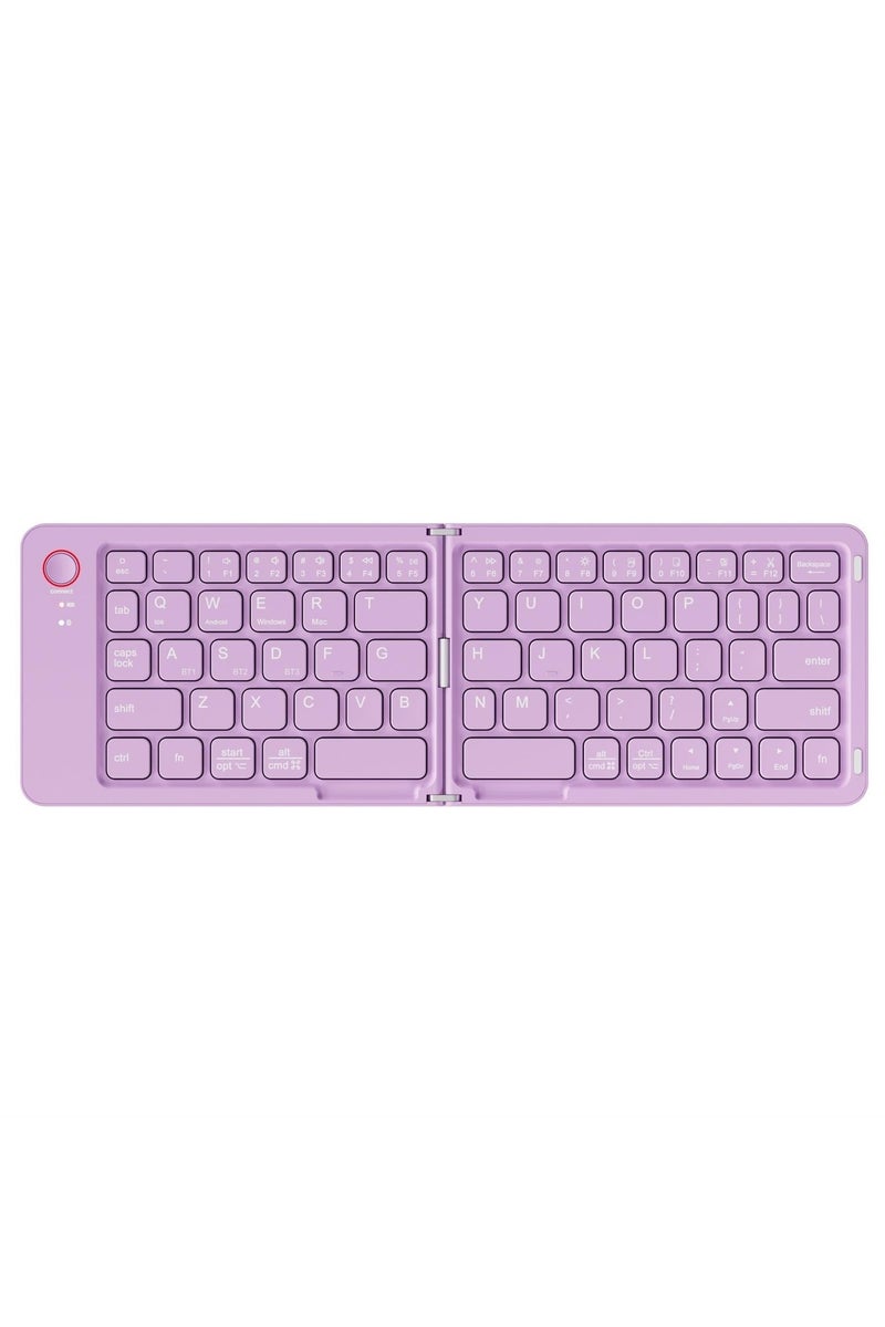 General Foldable Bluetooth Keyboard, Portable Folding Keyboard, Rechargeable Mini Wireless Travel Keyboard for Windows iOS Android Tablet Smartphone  - Image 1