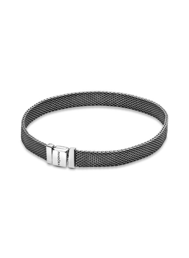 PANDORA Oxidised Sterling Silver Mesh Bracelet - Image 3