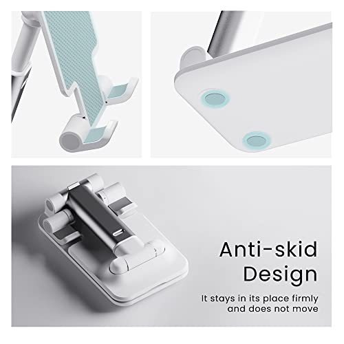 Ambrane Mobile Holding Tabletop Stand, 0-135 Perfect View, Height Adjustment, Wide Compatibility, Multipurpose, Anti-Skid Design (Twistand, White) - Image 4