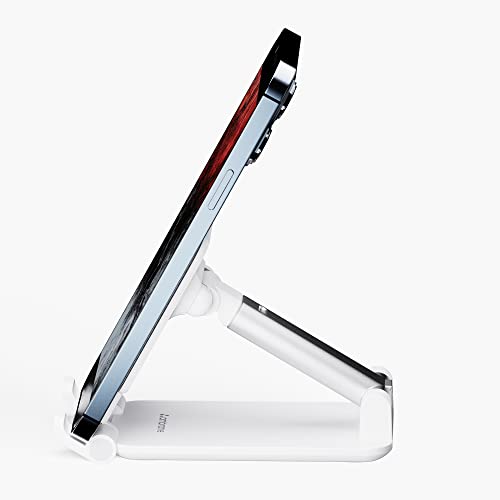 Ambrane Mobile Holding Tabletop Stand, 0-135 Perfect View, Height Adjustment, Wide Compatibility, Multipurpose, Anti-Skid Design (Twistand, White) - Image 2