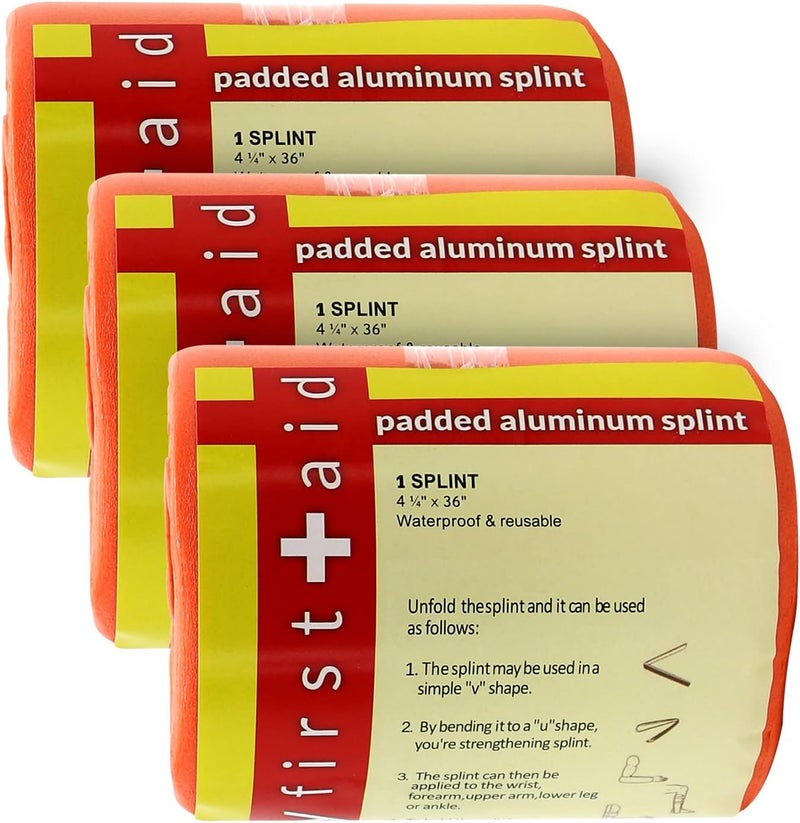 Ever Ready First Aid Universal Aluminum Splint 36 Inch Rolled 3 Pack - Image 1