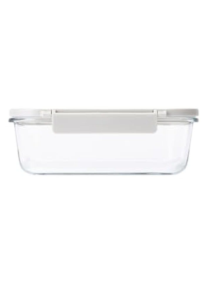 Green Tiger Rectangular Glass Food Container with Lid, 1.5 Liter Capacity - Image 2