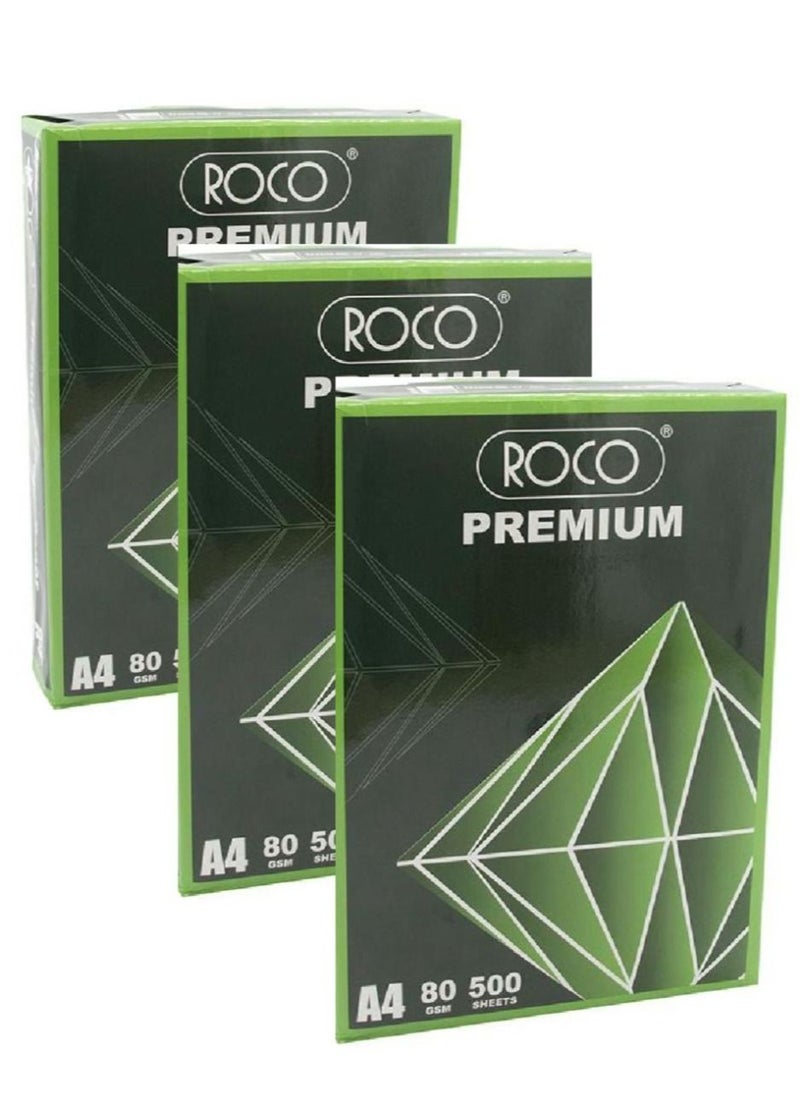 Rocco Copy paper A4, white, 3 bundles, from Roco 
