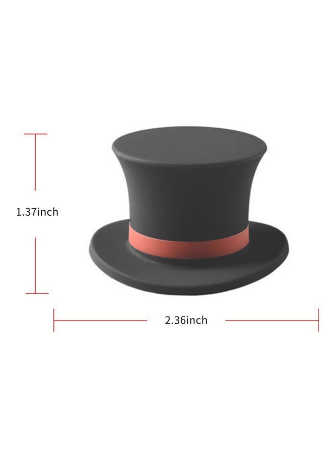 NIBEMINENT Wine Bottle Hat-Shaped Stopper Black - Image 2
