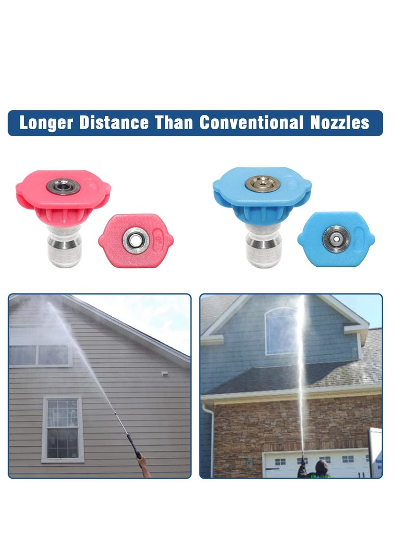 Washer Spray Nozzle Tips Multiple Spray Degrees 1/4 Inch Quick Connection 4000 PSI Tool Daily Pressure Washer Spray Nozzle Tips Multiple Degrees (7 Pack 1/4 inch) - Image 4