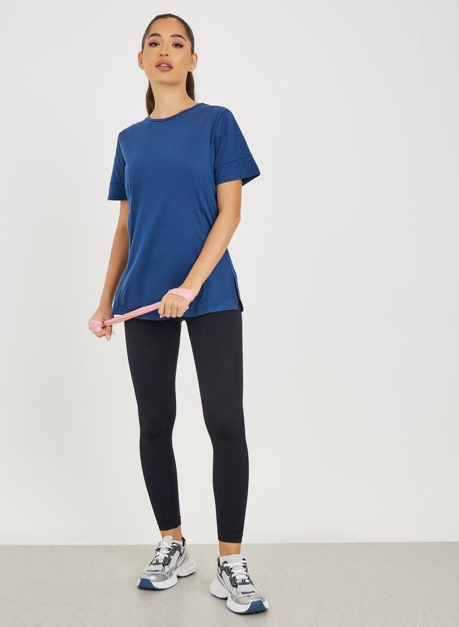 Styli Styli V Mesh Back Side Slit Oversized Top - Image 2