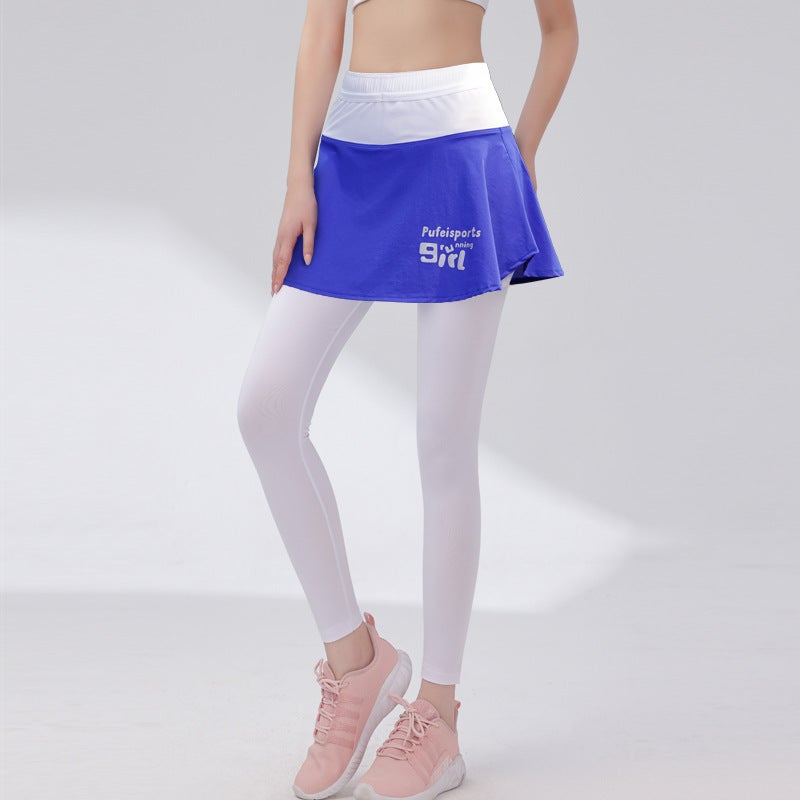 Generic High Waist Anti-Exposure Fitness Tennis Skirt 12215 white - Image 2